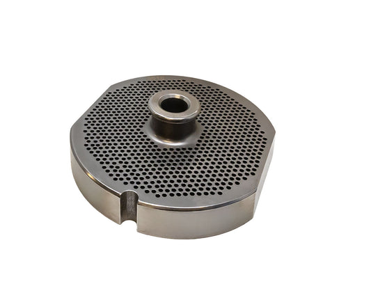Omcan 11183 #56 One Notch/Two Flat Sides Stainless Steel Machine Plate with Hub, 3.5 mm (1/8")