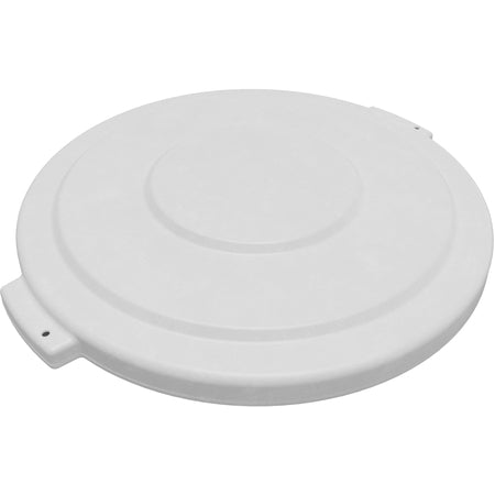 Sparta 84104502 44 Gallon White Round Polyethylene Bronco Waste Bin Trash Container Lid