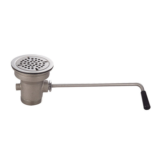 BK Resources BK-LWR-1 Brass Twist Handle Lever Drain Waste Valve, 3-1/2" Opening