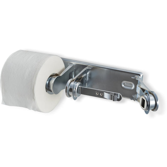 San Jamar R260XC Chrome Double Stainless Steel Roll Locking Toilet Tissue Dispenser, 1.5" core