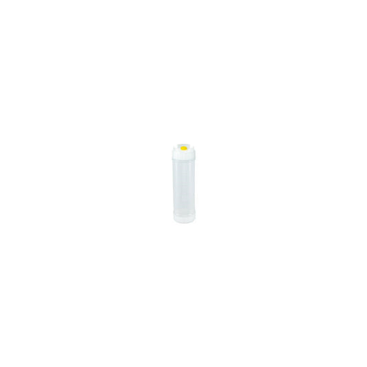 San Jamar 857324M 24 oz Natural EZ-KLEEN Sauce Bottle - Yellow Valve - Medium Viscosity - 6 pack