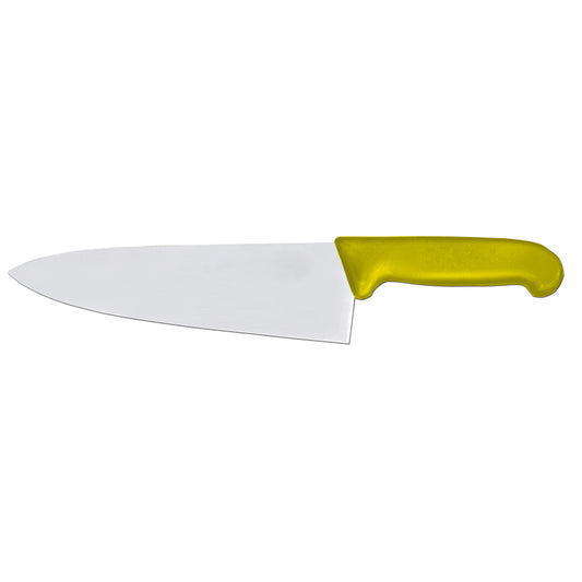 Omcan 23877 8-inch Medium Cook Knife with Yellow Super Fiber Handle