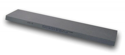 Omcan 10974 12" x 2.75" x 0.75" JM6 Medium Crystolon Norton Sharpening Stone - Replacement Oil Stone