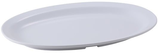 Winco MMPO-118W 11-1/2" x 8" White Melamine Narrow Rim Platters
