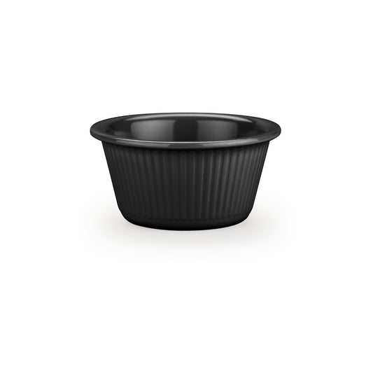 Carlisle S29303 3 oz Black Melamine Fluted Ramekin