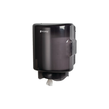 Carlisle T420TBK Black Centerpull Towel Dispenser