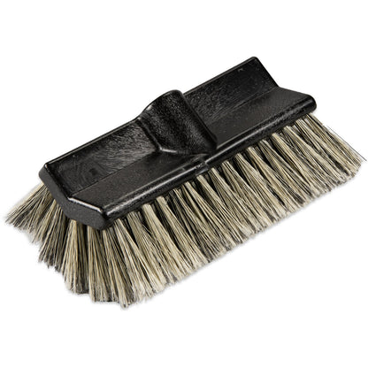Carlisle 3649700 10" Black Flo-Pac Flo-Thru Dual Surface Brush with Flagged Polystyrene Bristles