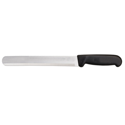 Omcan 12524 12-inch Black Polypropylene Handle Slicer Straight Knife