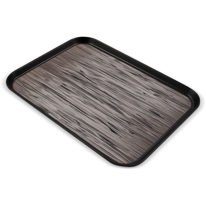 Carlisle DXSMC1520NSQ03 15" x 20" Black Glasteel Quarry Non-Skid Tray