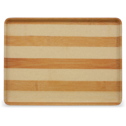 Carlisle 1216LWFG092 12" x 16" Butcher Block Glasteel Wood Grain Low Edge Tray