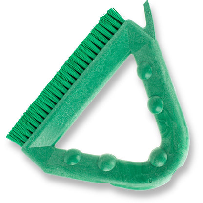 Carlisle 41323EC09 9" Green Spart Color Coded Tile and Grout Brush