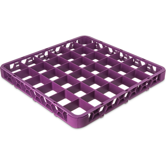 Carlisle RE36C89 Lavender 36-Compartment Polypropylene OptiClean Divided Glass Rack Extender 1.78"