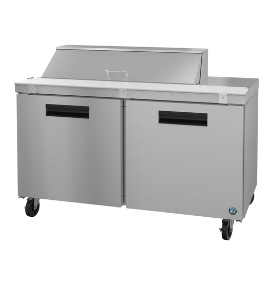 Hoshizaki SR60B-12 Two Section Stainless Doors Sandwich Prep Table Refrigerator