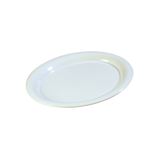 Carlisle 3308202 12" x 9" White Oval Sierrus Melamine Platter Tray