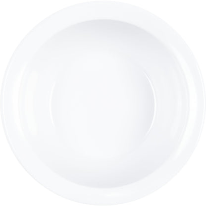 Carlisle KL11902 12.5 oz White Kingline Melamine Rimmed Nappie Bowl
