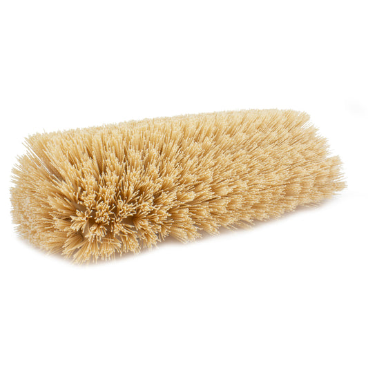 Carlisle 40422EC25 12" Tan Color Coded Mult-Level Floor Scrub Brush with End Bristles