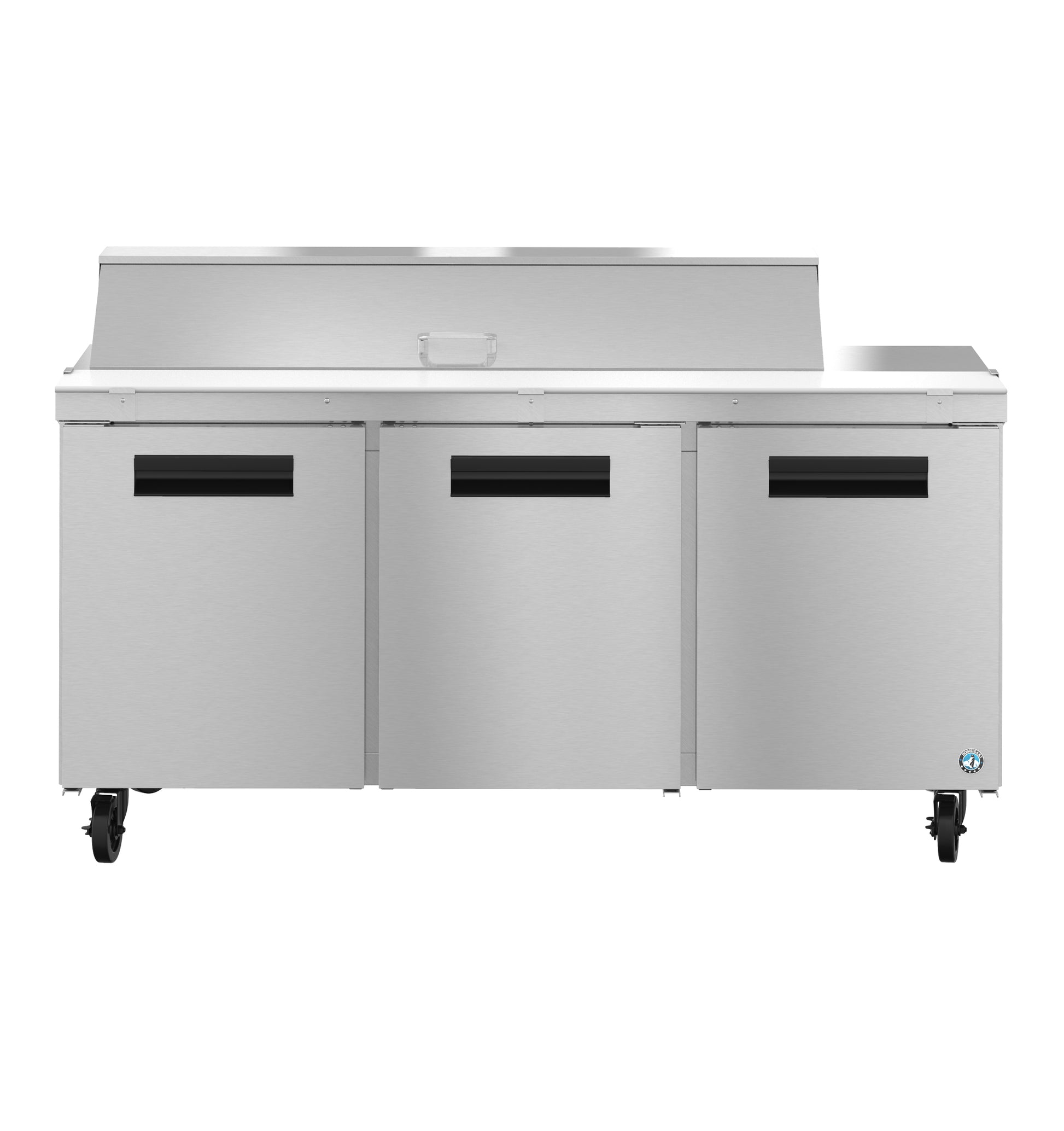 Hoshizaki SR72B-16 Three Section Stainless Doors Sandwich Prep Table Refrigerator