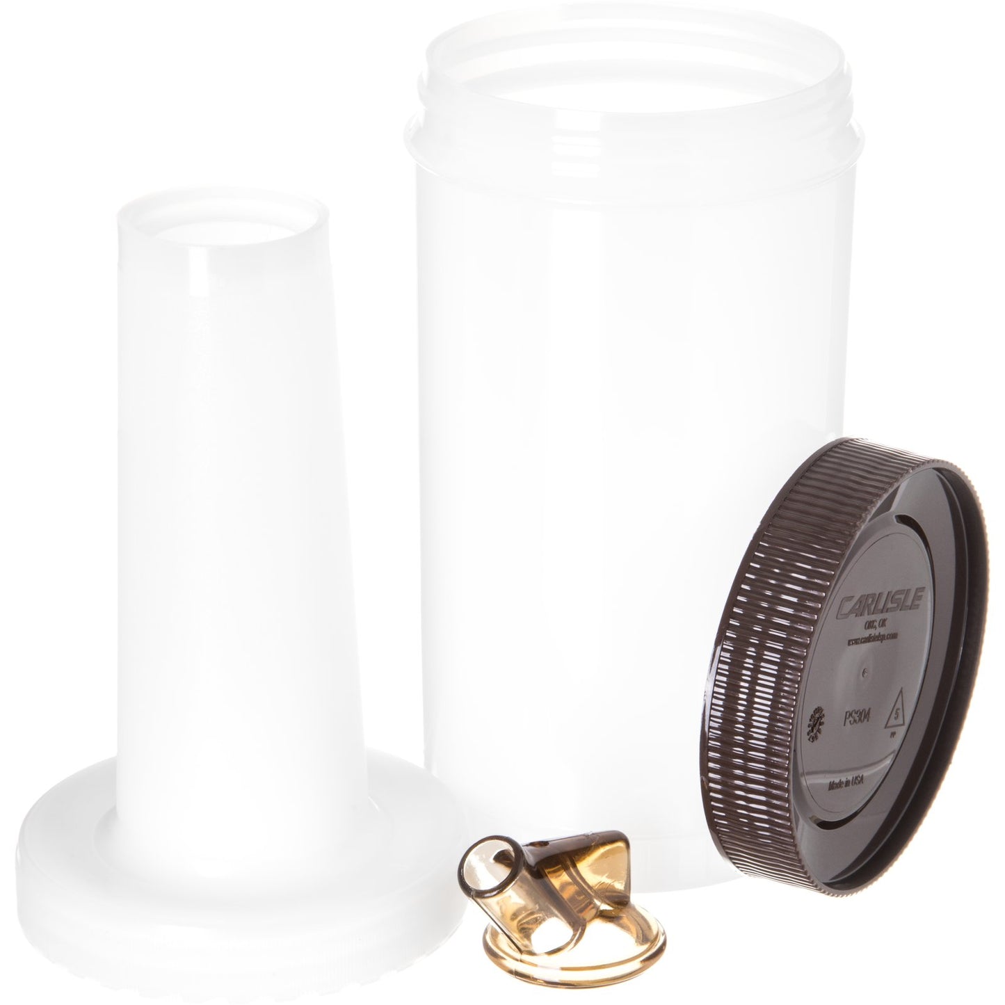 Carlisle PS601N01 32 oz/ Quart Brown Store N' Pour Complete Unit Bundle