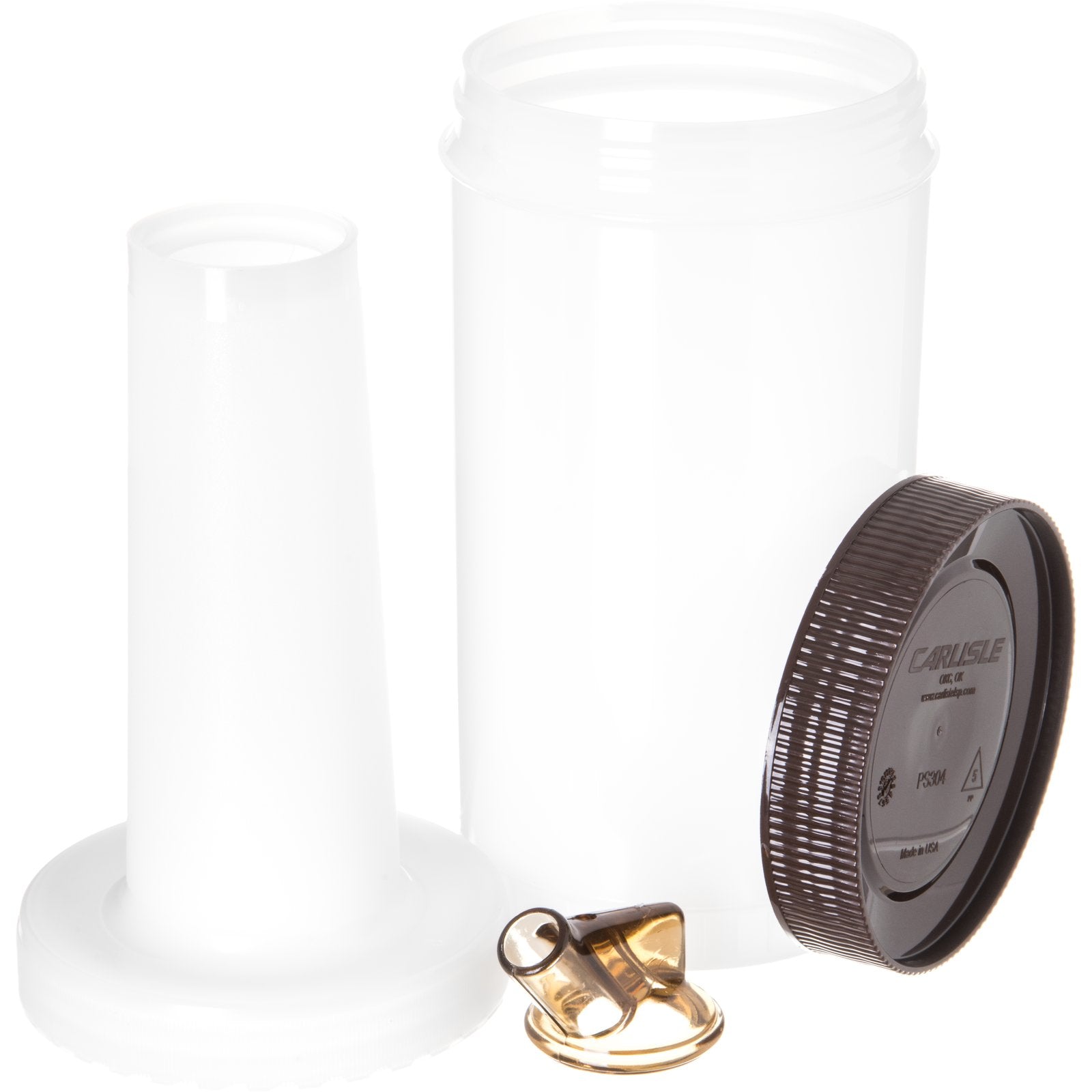 Carlisle PS601N01 32 oz/ Quart Brown Store N' Pour Complete Unit Bundle