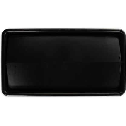Carlisle 34202403 15 and 23 Gallon Black Rectangle ABS TrimLine Swing Top Waste Container Trash Can Lid