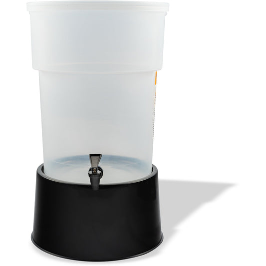 Carlisle 222903 5 Gallon Black Round Beverage Dispenser with Base