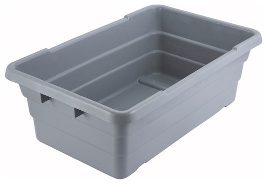 Winco PL-8 24" x 15" x 8" Gray Nesting Lug