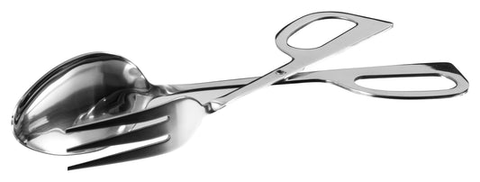 Winco ST-10 10" Stainless Steel Salad Tong, Spoon/Fork Scissor