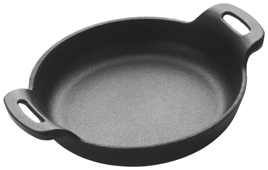 Winco CASM-6R 14 oz. Matte Black Enamel Mini Cast Iron Induction Server