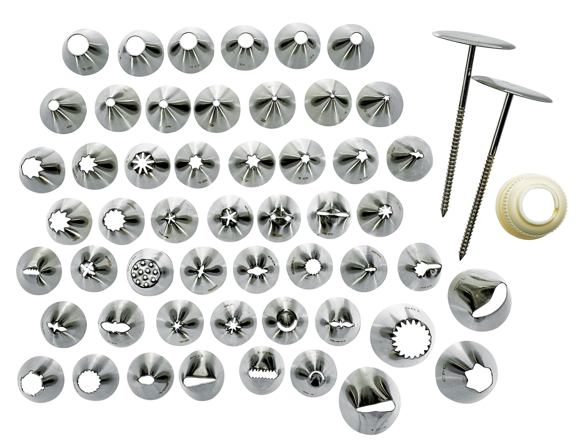 Winco CDT-52 52 Tips Stainless Steel Cake Decorating Set