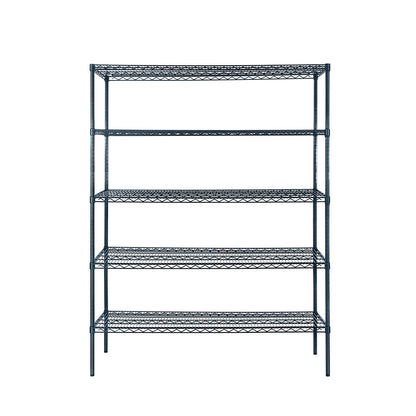 Atosa MWSSE186086 18"x60" Slate Gray 5-Shelf Epoxy Shelving Unit with 86" Post