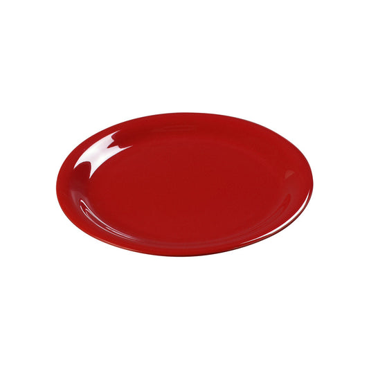 Carlisle 3300405 9" Red Sierrus Melamine Narrow Rim Dinner Plate