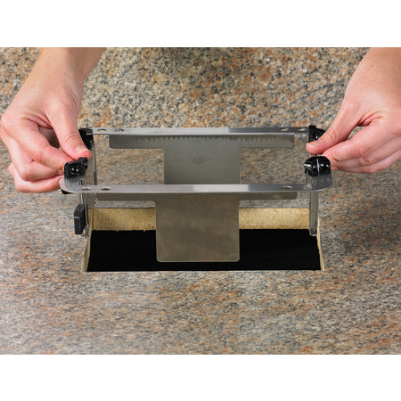 Carlisle H2005CLBK 750 Napkin Clear/Black Stainless Steel Venue In-Counter Napkin Dispenser, Fullfold Control Face