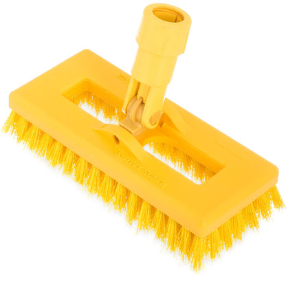 Carlisle 3638831EC04 8" Yellow Color Code Swivel Scrub Brush