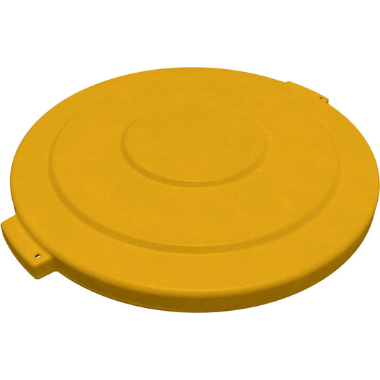 Sparta 84105604 55 Gallon Yellow Round Polyethylene Bronco Waste Bin Trash Container Lid