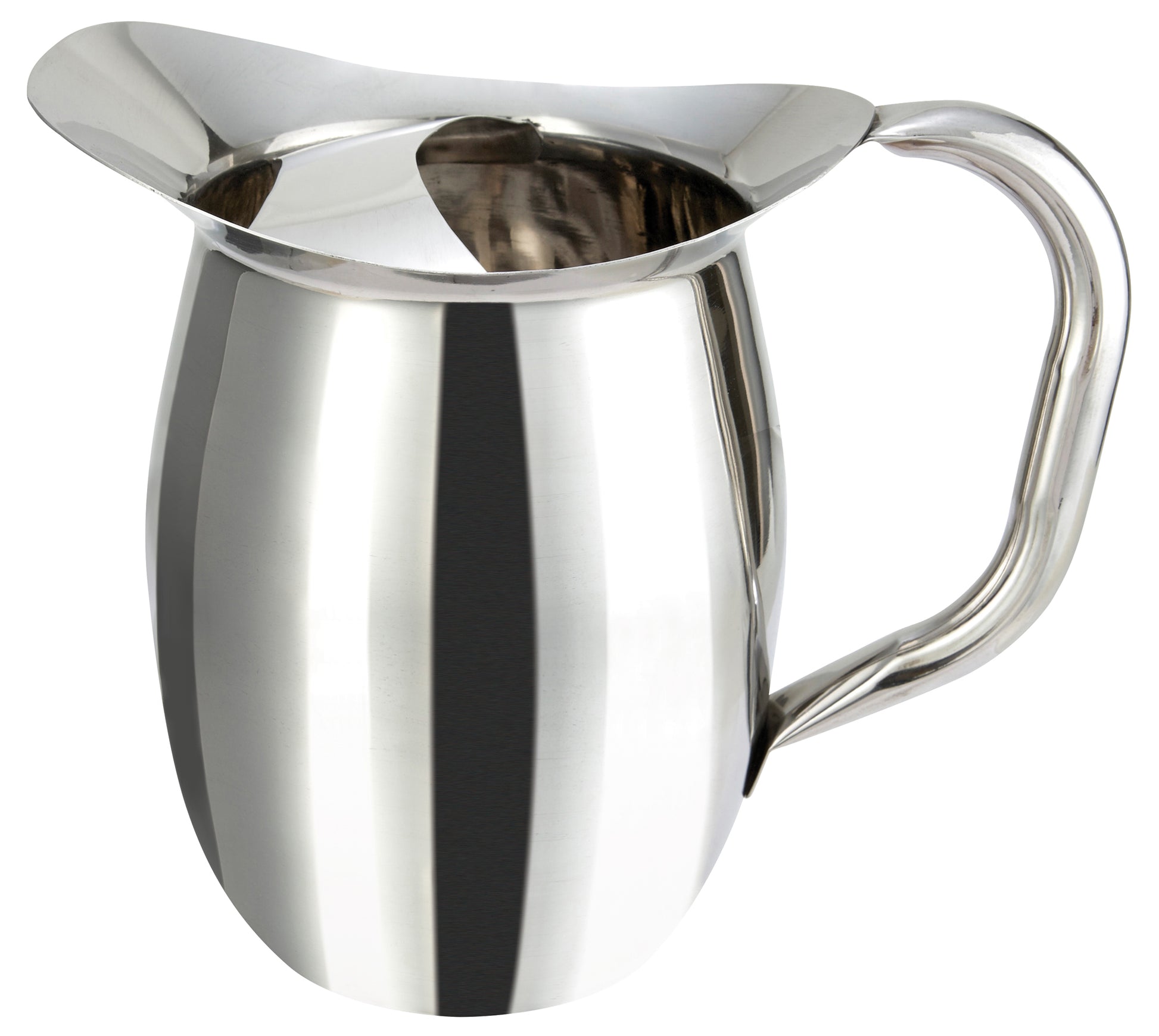 Winco WPB-2C 2 Qt. Stainless Steel Bell Pitcher w/ Ice Catcher