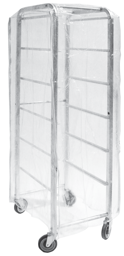 Omcan 18633 28" x 24" x 62" Clear Nylon Rack Cover