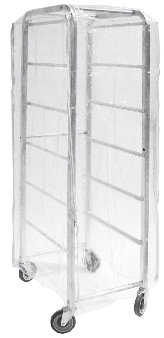 Omcan 18633 28" x 24" x 62" Clear Nylon Rack Cover
