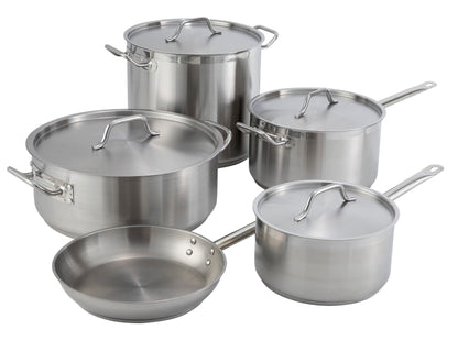 Winco SSFP-11 11" Stainless Steel Fry Pan