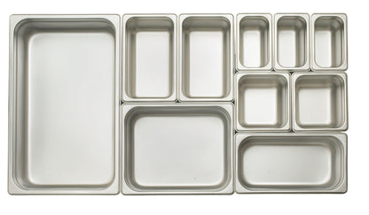 Winco SPJM-206 Half-size Stainless Steel Anti-jam Steam Pan, 6" Deep