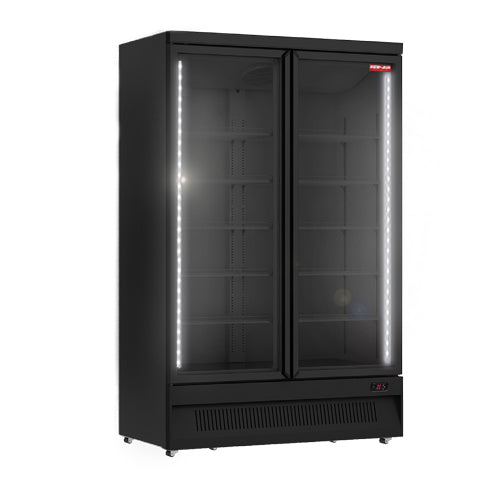 New Air NGR-49-HB 49" Black Glass Door Cooler