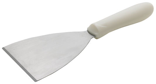 Winco TWP-40 White Polypropylene Handle Scraper, 4-7/8" x 4" Blade