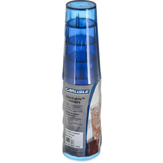 Carlisle 5220-8147 20 oz Royal Blue SAN Stackable Tumbler - Cash & Carry (6/pk)