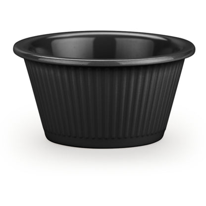Carlisle S29203 2 oz Black Melamine Fluted Ramekin