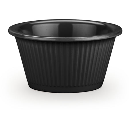 Carlisle S29203 2 oz Black Melamine Fluted Ramekin