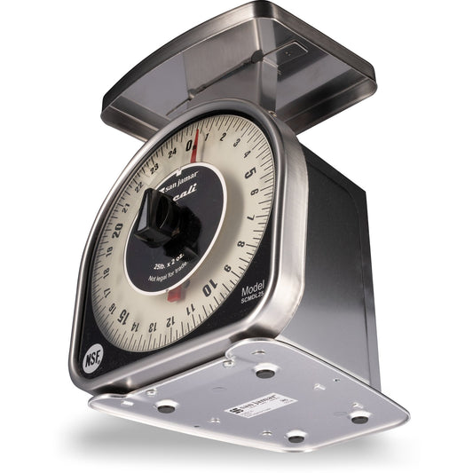 Carlisle SCMDL25 25 lb Stainless Steel NSF Lsited MS-Series Dial Scale
