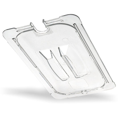 Carlisle 10271U07 1/3 Size Clear Polycarbonate StorPlus Notched Handled Universal Lid