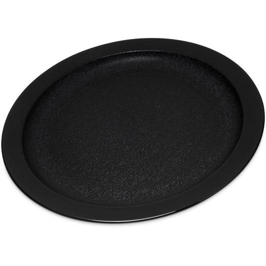 Carlisle PCD20903 9" Black Polycarbonate Narrow Rim Plate