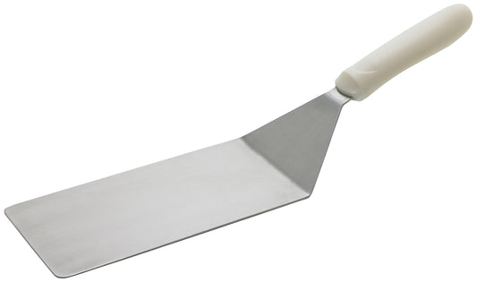 Winco TWP-42 8" x 4" Blade White Polypropylene Handle Turner w/ Offset