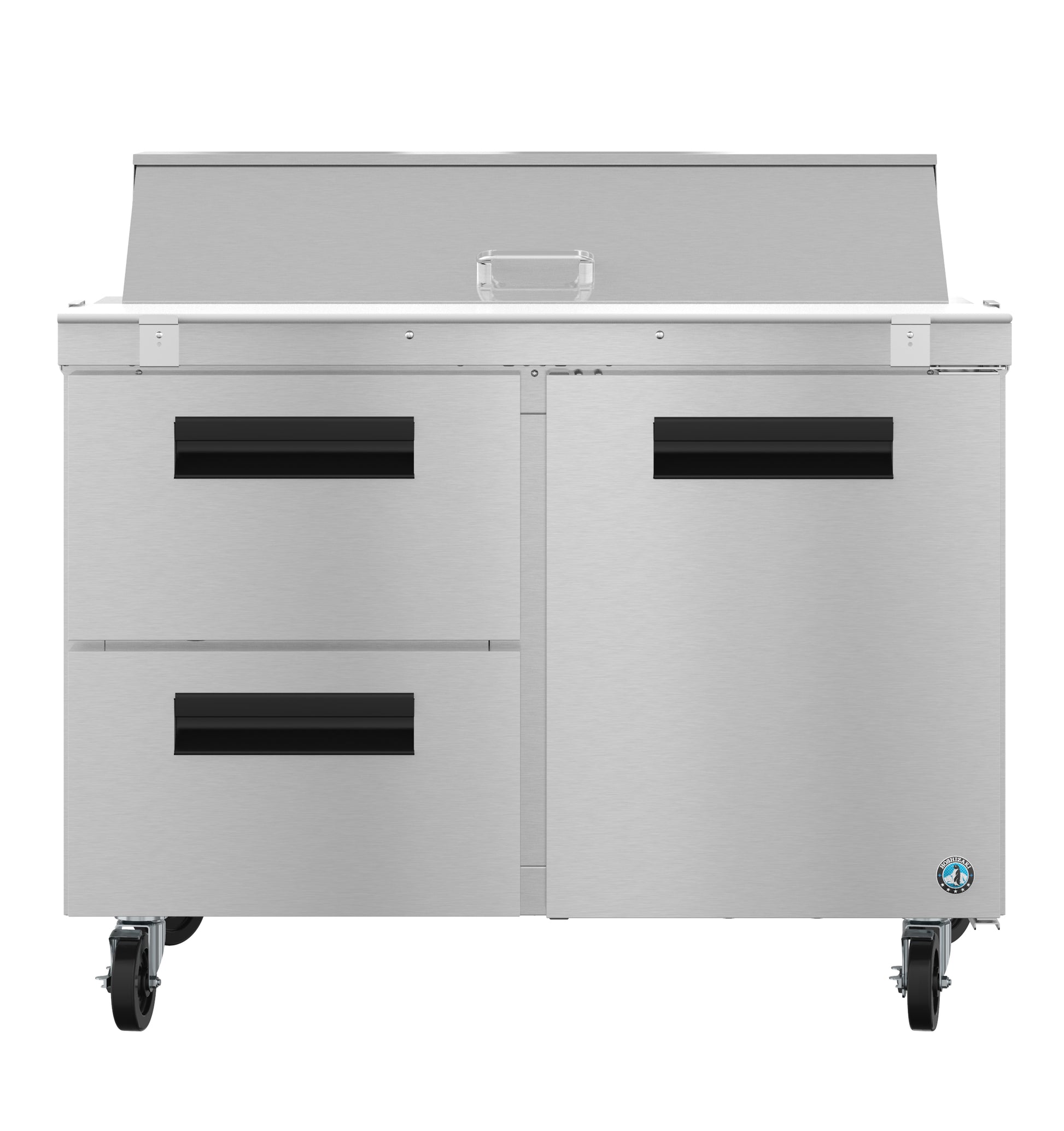 Hoshizaki SR48B-12D2 Two Section Drawer/Door Combo Sandwich Prep Table Refrigerator