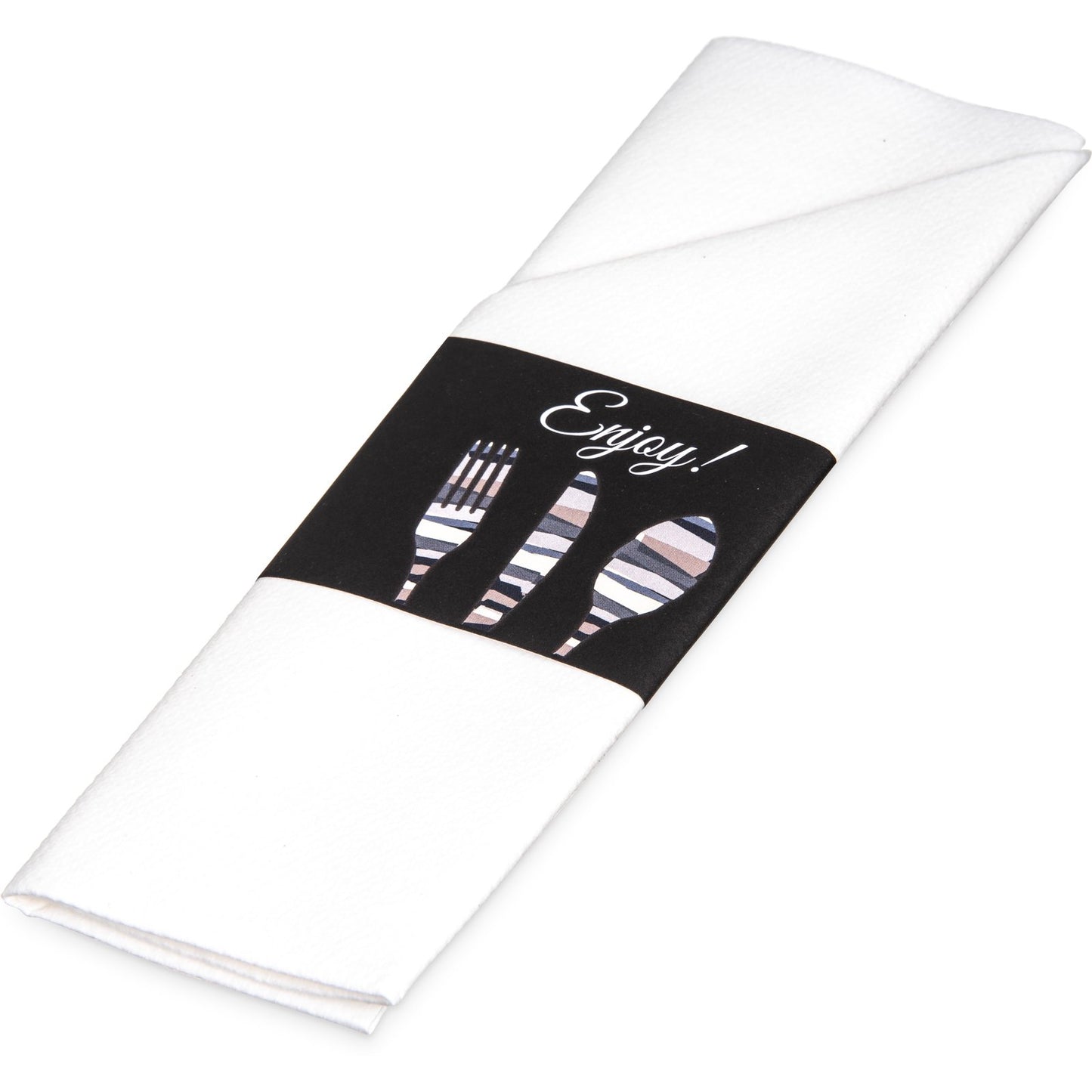 Dinex DXCTCADNS1003 16" x 16" Black Napkin Sleeve